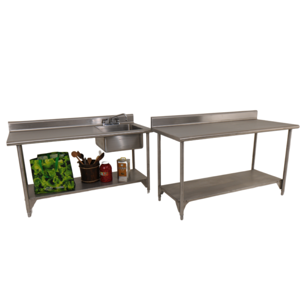 Mesa para Lavado en Acero Inoxidable